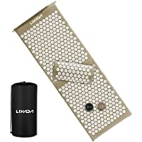 Lixada Estera de Acupresión y Almohada Kit con 2 pcs Bolas de Masaje de Punta para Alivio del Dolor Muscular del Espalda…